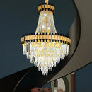 GobekUsa Crystal Chandelier for Duplex Villa Living Room with Intelligent Dimming