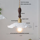 GobekUsa Ceramic LED Pendant Light Fixture Minimalist Wood Decor Hanging Lamp