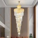GobekUsa Crystal Stair Long Chandelier - Simple Modern Design for Duplex Villa Living Room