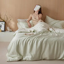 GobekUsa 60S Rayon Silk Bedding Set | Solid Color | Summer Cooling | Twin-King