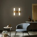 GobekUsa Gold Brass Acrylic Wall Lamp with G9 Bulb for Bathroom and Bedroom Lighting