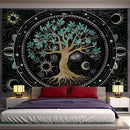 GobekUsa Green Life Tree Tapestry Wall Hanging for Hippie Aesthetics Room Decor
