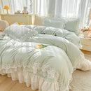 GobekUsa Lace Ruffles Princess Style 100% Cotton Bedding Set