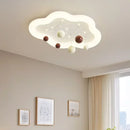 GobekUsa Kids Cloud Chandelier Light for Children's Room, Full Spectrum, Boys & Girls, Cream Style