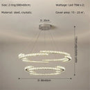 GobekUsa Crystal LED Chandelier Pendant Light Modern Luxury Foyer Ceiling Lamp