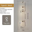 GobekUsa Black LED Pendant Chandeliers for Modern Nordic Home Decor