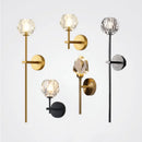 GobekUsa Crystal Wall Sconce: Modern LED Fixture for Bedroom, Living Room, and Hallway