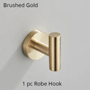 GobekUsa Bathroom Hardware Set Shelf Paper Holder Hook Towel Rack Ring Bath Accessories
