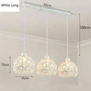 GobekUsa Crystal Triple Pendant Lamp: Modern Nordic Design for Dining Room, Bedroom, Bar Counter