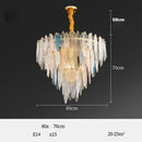 GobekUsa Gold LED Glass Chandelier for Dinning Living Room Bedroom_main keyword: Pendant Lamps