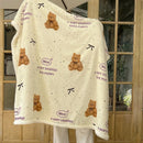 GobekUsa Lamb Nap Cartoon Coral Velvet Blanket: Super Soft, Thick, and Cute for Winter