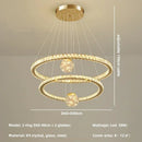 GobekUsa Crystal LED Chandelier: Modern Living Room Pendant Lights, Glass Globe Hanging Lamp