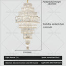GobekUsa Crystal Chandelier for Living Room in European Duplex Villa with Post-Modern Hall Luxury