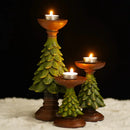GobekUsa Christmas Tree Candle Holder: Festive Tabletop Decor Figurine