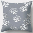 GobekUsa Grey Geometry Leaves Floral Stripes Plaids Print Lumbar Pillow Case