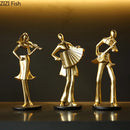 GobekUsa Accordion Musician Resin Sculpture for Aesthetic Room Decor