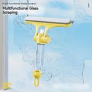 GobekUsa 4-In-1 Window Cleaning Brush with Spray for Sparkling Glass Mirrors & Cars