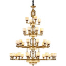 GobekUsa All Copper Jade Chandelier, Modern Chinese Style for Living Room, Bedroom, Dining Room.