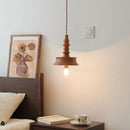 GobekUsa Japanese Style LED Wooden Pendant Light Fixture for Home Decor and Restaurant