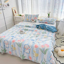 GobekUsa Double Gauze Rabbit Print Quilt: Soft, Breathable, Washable, Light Comforter