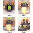 GobekUsa 3-in-1 Vegetable Slicer Cutter Grater with Basket - Kitchen Essential