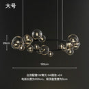 GobekUsa Glass Ball LED Chandelier: Modern Nordic Style for Living, Dining, Kitchen, Study
