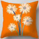 GobekUsa Blue Flower Leaves Pattern Pillowcase - Nordic Style Living Room Cushion Cover