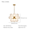 GobekUsa Glass Bubble Chandelier Ceiling Pendant Light for Modern Living Room Decor