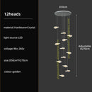 GobekUsa Crystal Glass Staircase Chandelier: Modern Nordic Luxury Living Room Lighting