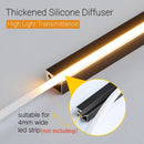 GobekUsa 45° Backlight LED Aluminum Profile Bar with Silicone Diffuser Cover