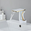 GobekUsa Gold & Black Brass Bathroom Basin Faucet Cold Hot Water Mixer Sink Tap
