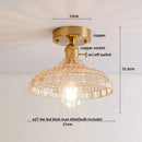 GobekUsa Amber Glass LED Ceiling Lights Modern Nordic Kitchen Living Room Lighting