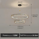 GobekUsa LED Pendant Light: Modern Minimalist Chandelier for Living, Dining, Kitchen, Bedroom, Office