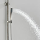 GobekUsa Brushed Nickel Rainfall Shower System with Hot Cold Mixer for Wall Mount