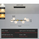 GobekUsa LED Glass Bulb Pendant Light: Modern Round Design, Gold/Black, Gypsophila String