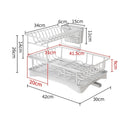 GobekUsa 2 Tier Dish Drainer Storage Rack for Kitchen Countertop Organization