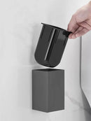GobekUsa Aluminum Gray/White Toilet Brush Holder Set