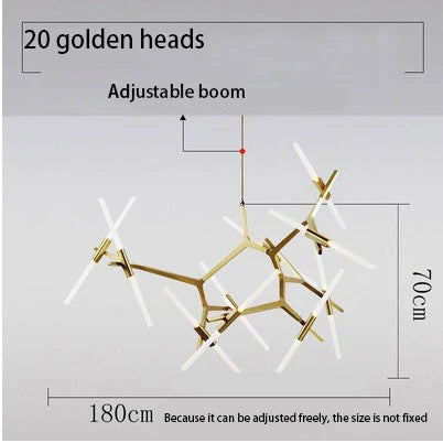GobekUsa LED Chandelier: Modern Gold Black Ceiling Pendant for Kitchen Dining Living Bedroom, photo 19 of 20