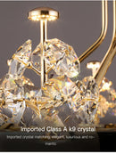 GobekUsa Luxe Crystal Ceiling Chandelier - Elegant Home Decor Hanging Light for Living Room