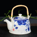 GobekUsa Blue and White Porcelain Tea Pot Clay Yixing Coffee Teapot Gaiwan Samovar
