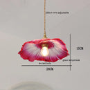 GobekUsa Green Glass LED Pendant Lamp with Copper Wood Handle for Modern Nordic Home Decor