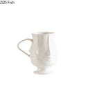 GobekUsa Abstract Face Ceramic Coffee Mug Dining Table Teacup Juice Container