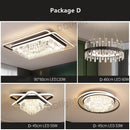 GobekUsa Crystal Industrial Pendant Chandelier Set for Modern Living Room and Bedroom Decor