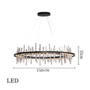 GobekUsa LED Stainless Steel Pendant Light Chandelier for Home Decor in Foyer, Living Room, Bedroom, Restaurant