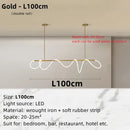 GobekUsa Circle Note Linear Light: Modern Minimalist Nordic Pendant Lamp for Bedroom, Living Room