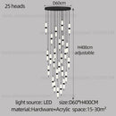 GobekUsa LED Staircase Chandelier Ceiling Living Room Lighting Decoration