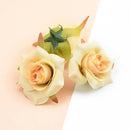 GobekUsa Artificial Silk Roses Head Set for Wedding Home Decor DIY Wreath & Christmas