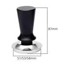 GobekUsa 51/53/58mm Calibrated Espresso Coffee Tamper with Spring Handle & Stainless Steel Base
