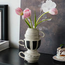 GobekUsa Cartoon Folding Cup Vase Ceramic Flowerpot with Handle - Home Decor & Handicrafts