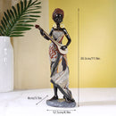 GobekUsa African Exotic Black Mother And Child Resin Statues Retro Figurines For Home Decor